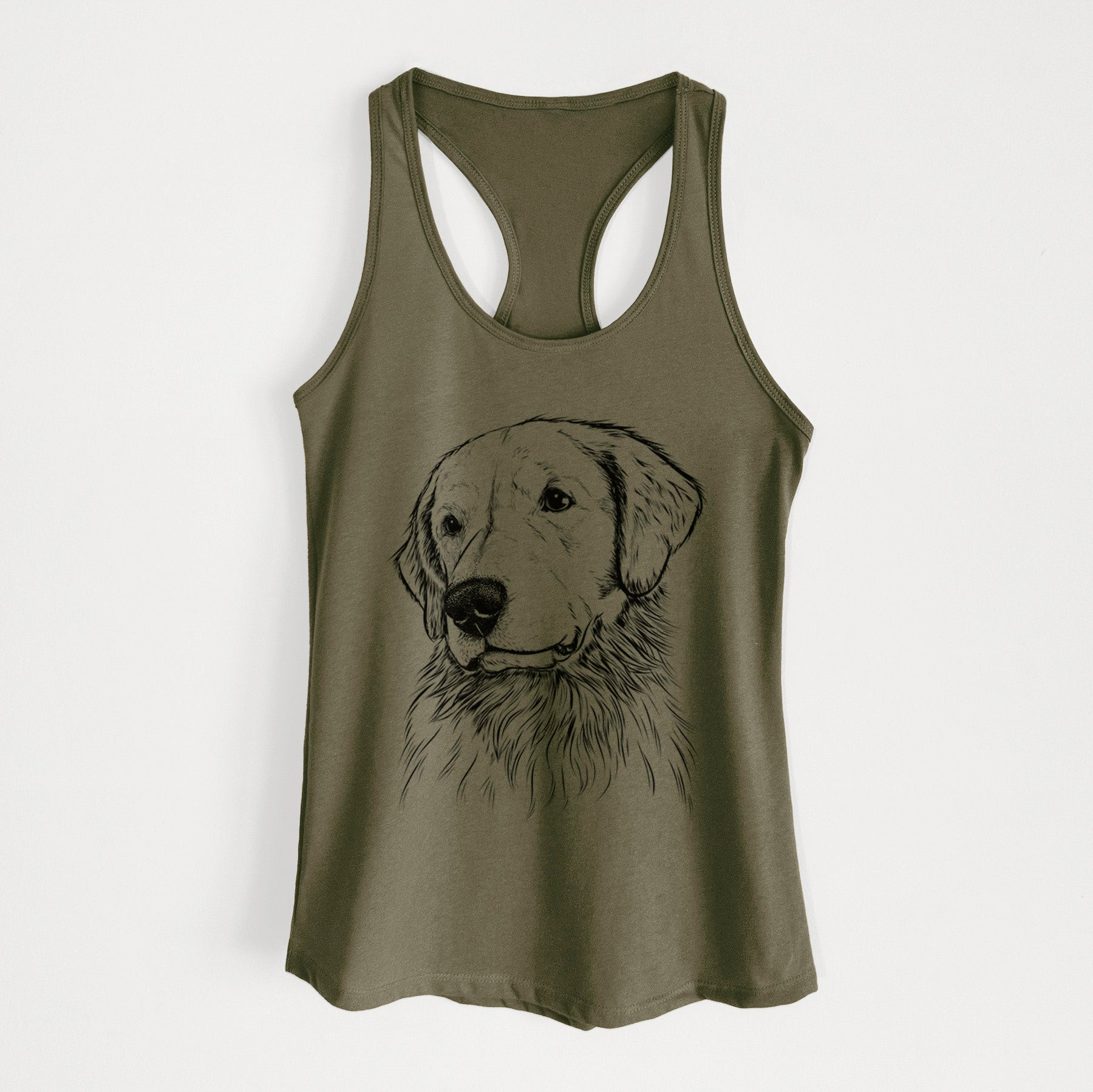 Quinn the Golden Retriever - Women's Racerback Tanktop