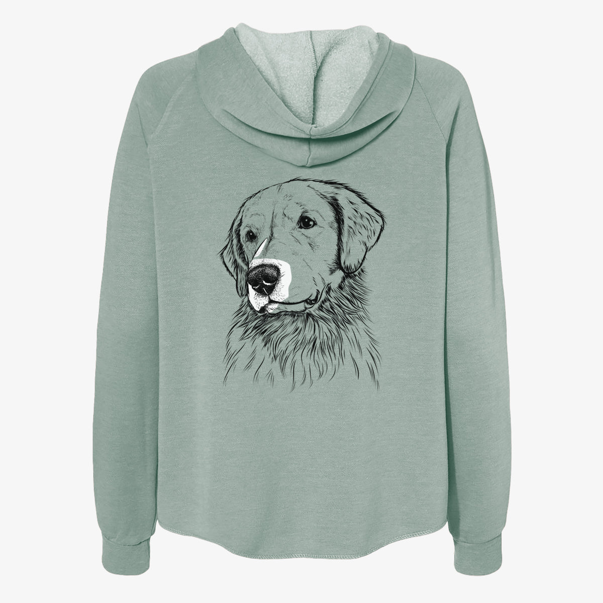 Quinn the Golden Retriever - Women's Cali Wave Zip-Up Sweatshirt