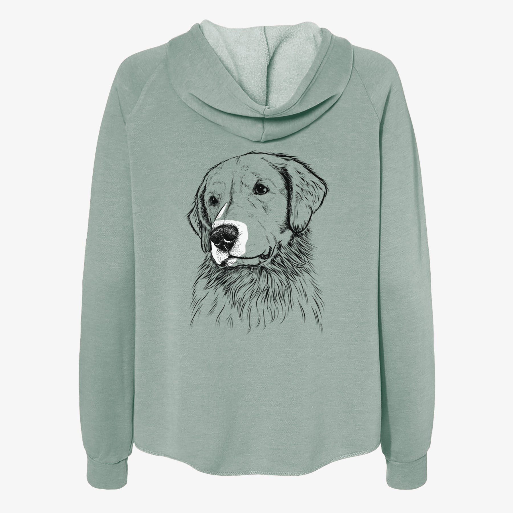 Quinn the Golden Retriever - Women's Cali Wave Zip-Up Sweatshirt