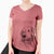 Bare Quinn the Golden Retriever - Women's V-neck Shirt