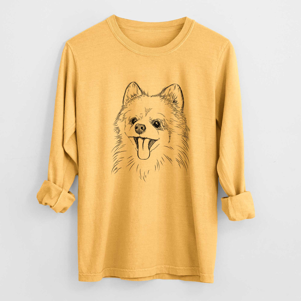 Bare Quinn the Pomeranian - Heavyweight 100% Cotton Long Sleeve
