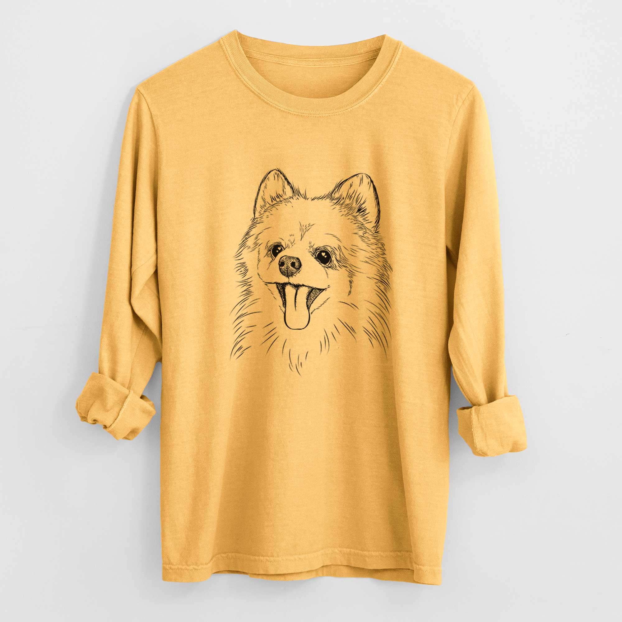 Bare Quinn the Pomeranian - Heavyweight 100% Cotton Long Sleeve