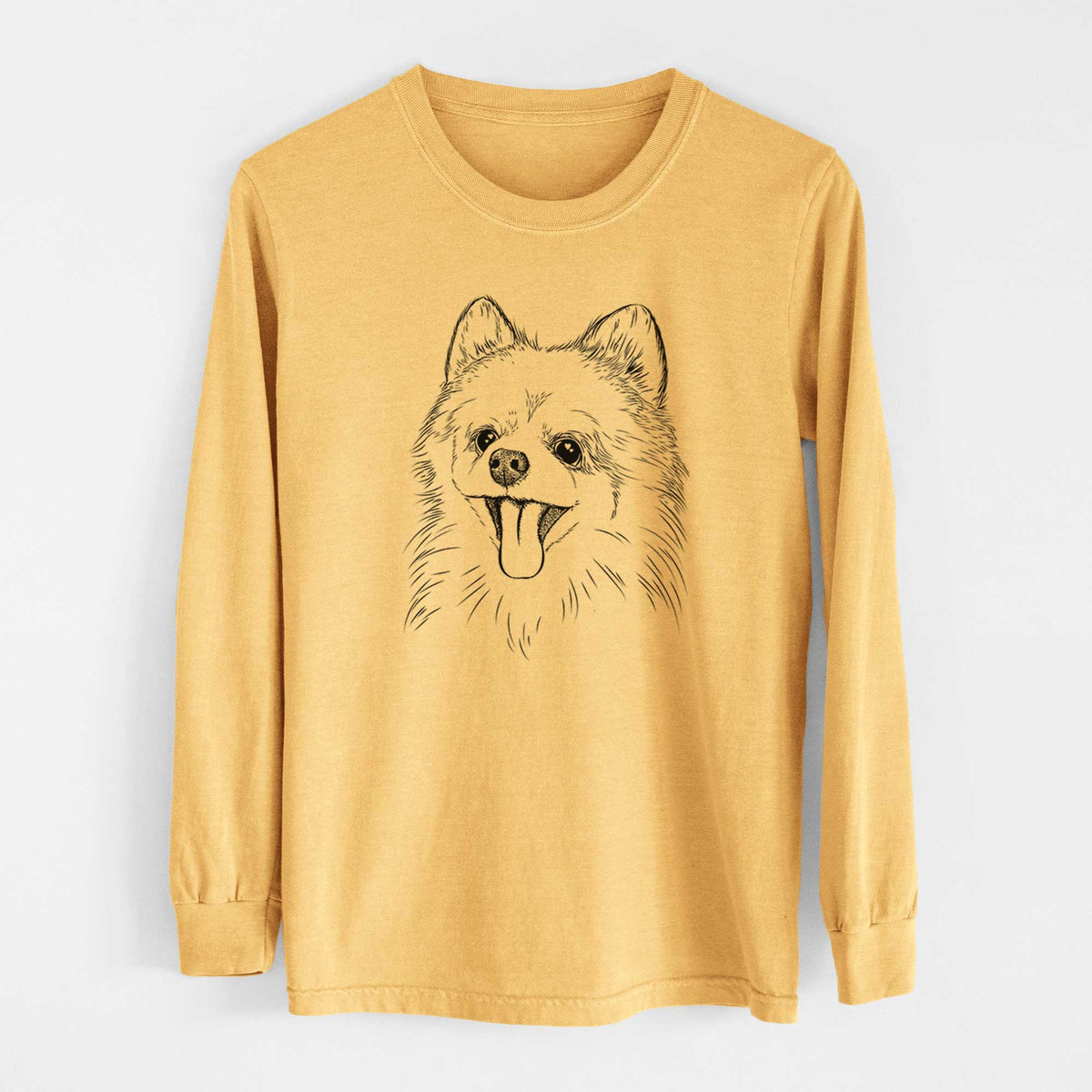 Bare Quinn the Pomeranian - Heavyweight 100% Cotton Long Sleeve