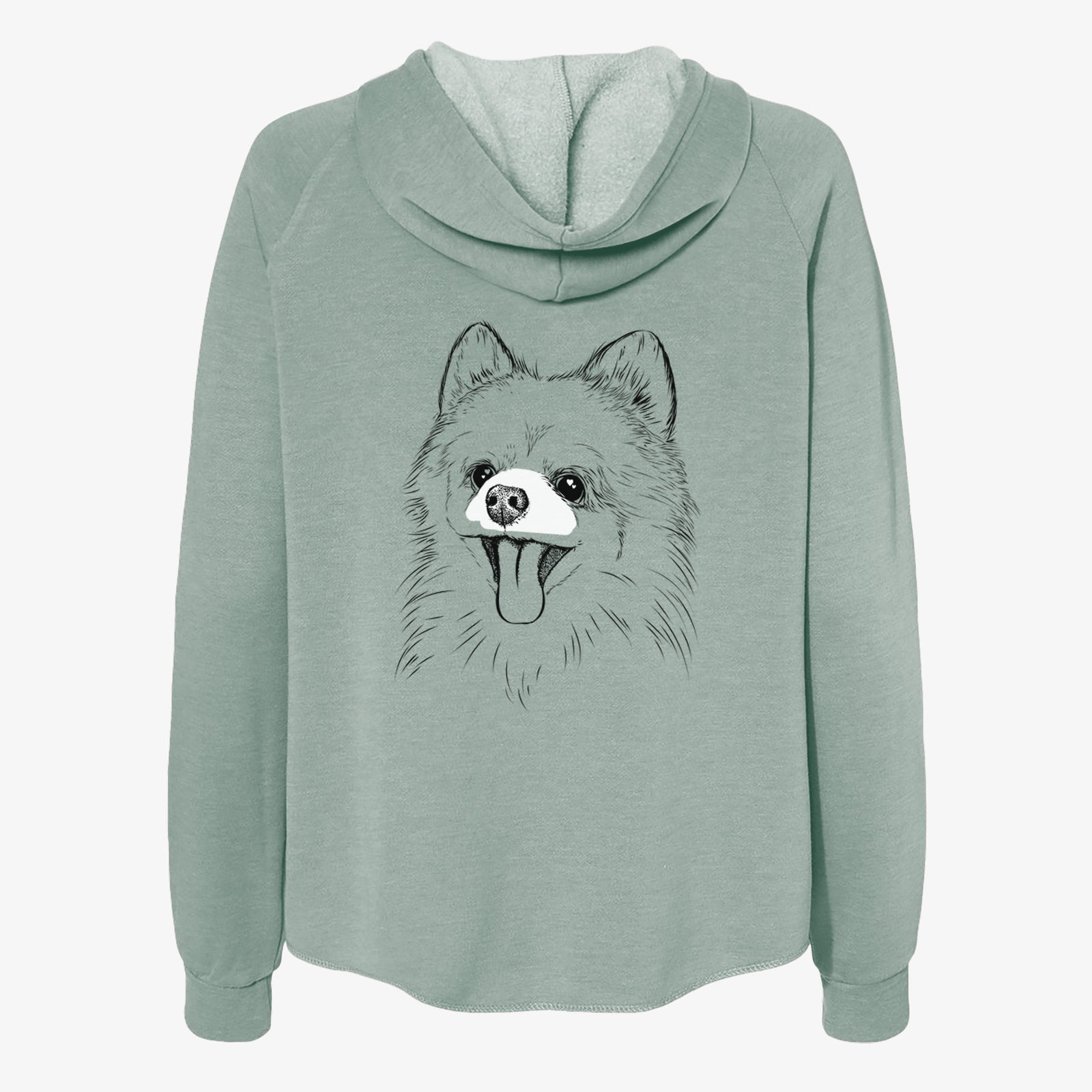 Quinn the Pomeranian - Women's Cali Wave Zip-Up Sweatshirt