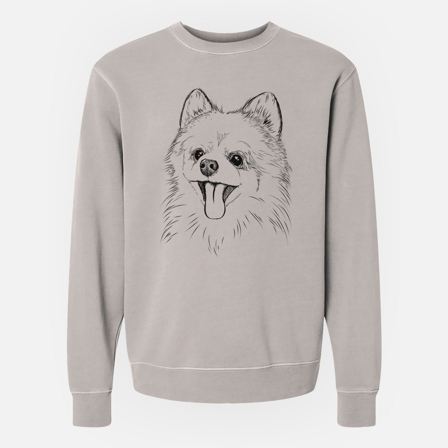 Bare Quinn the Pomeranian - Unisex Pigment Dyed Crew Sweatshirt