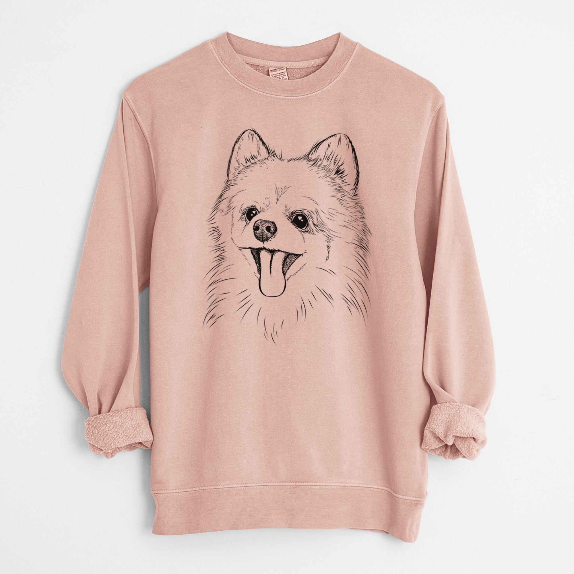 Bare Quinn the Pomeranian - Unisex Pigment Dyed Crew Sweatshirt