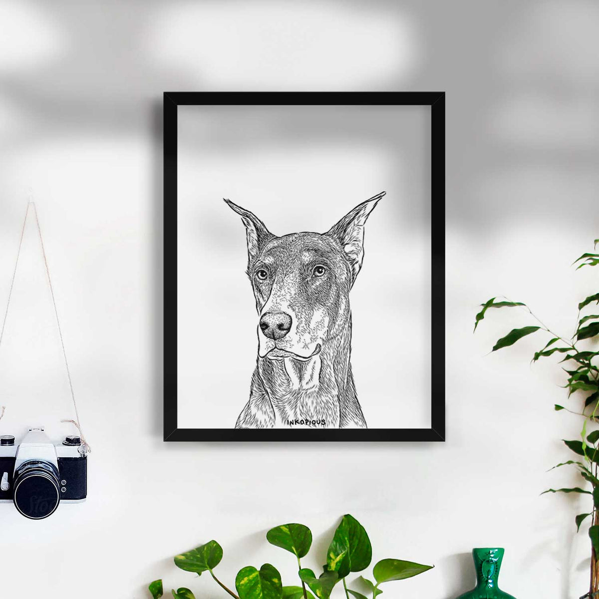 RJ the Doberman Pinscher Art Print