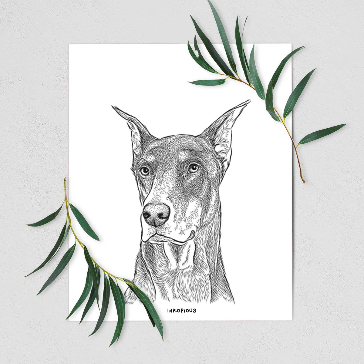 RJ the Doberman Pinscher Art Print