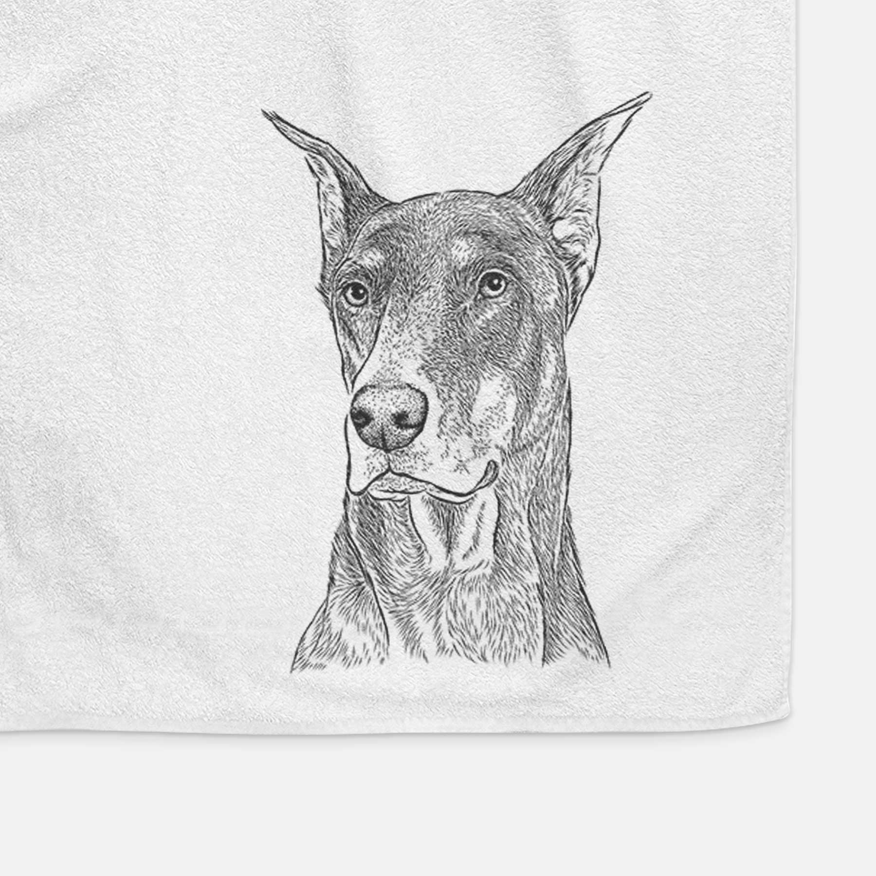 RJ the Doberman Pinscher Decorative Hand Towel