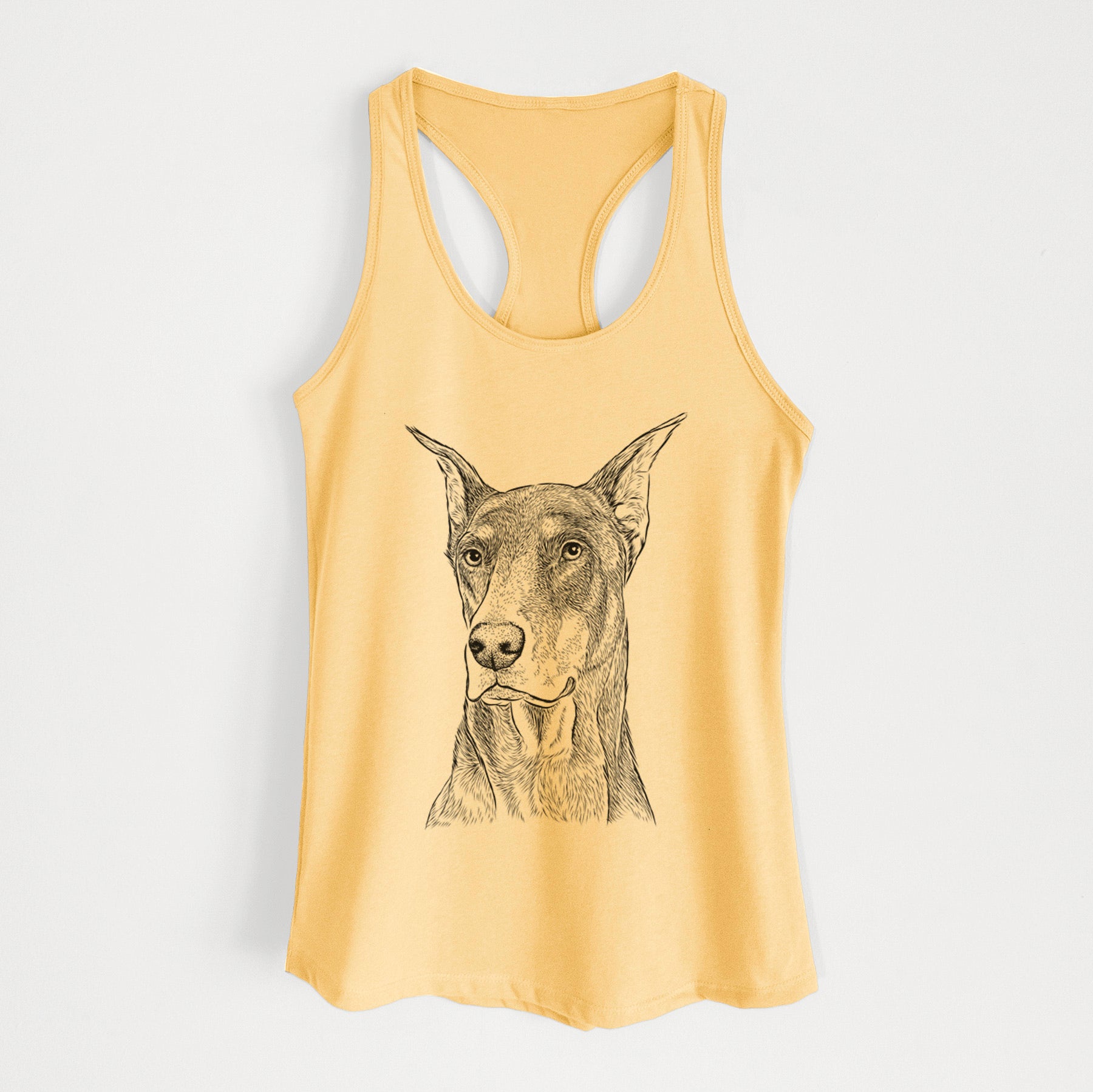 RJ the Doberman Pinscher - Women's Racerback Tanktop