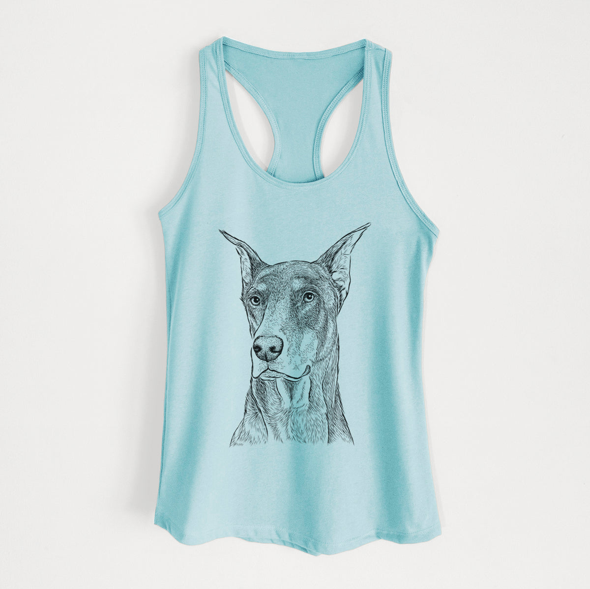RJ the Doberman Pinscher - Women's Racerback Tanktop