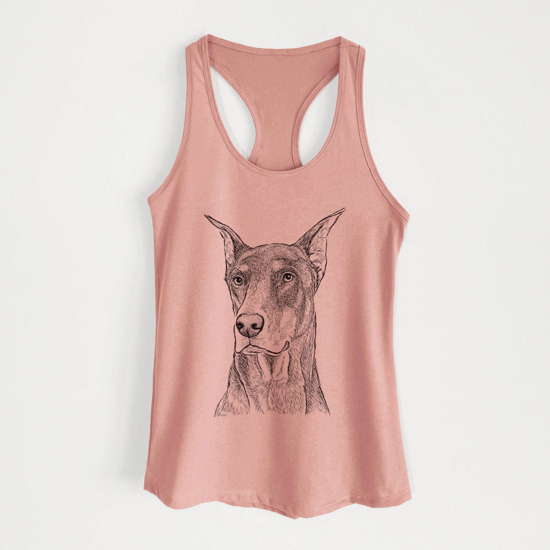 RJ the Doberman Pinscher - Women's Racerback Tanktop