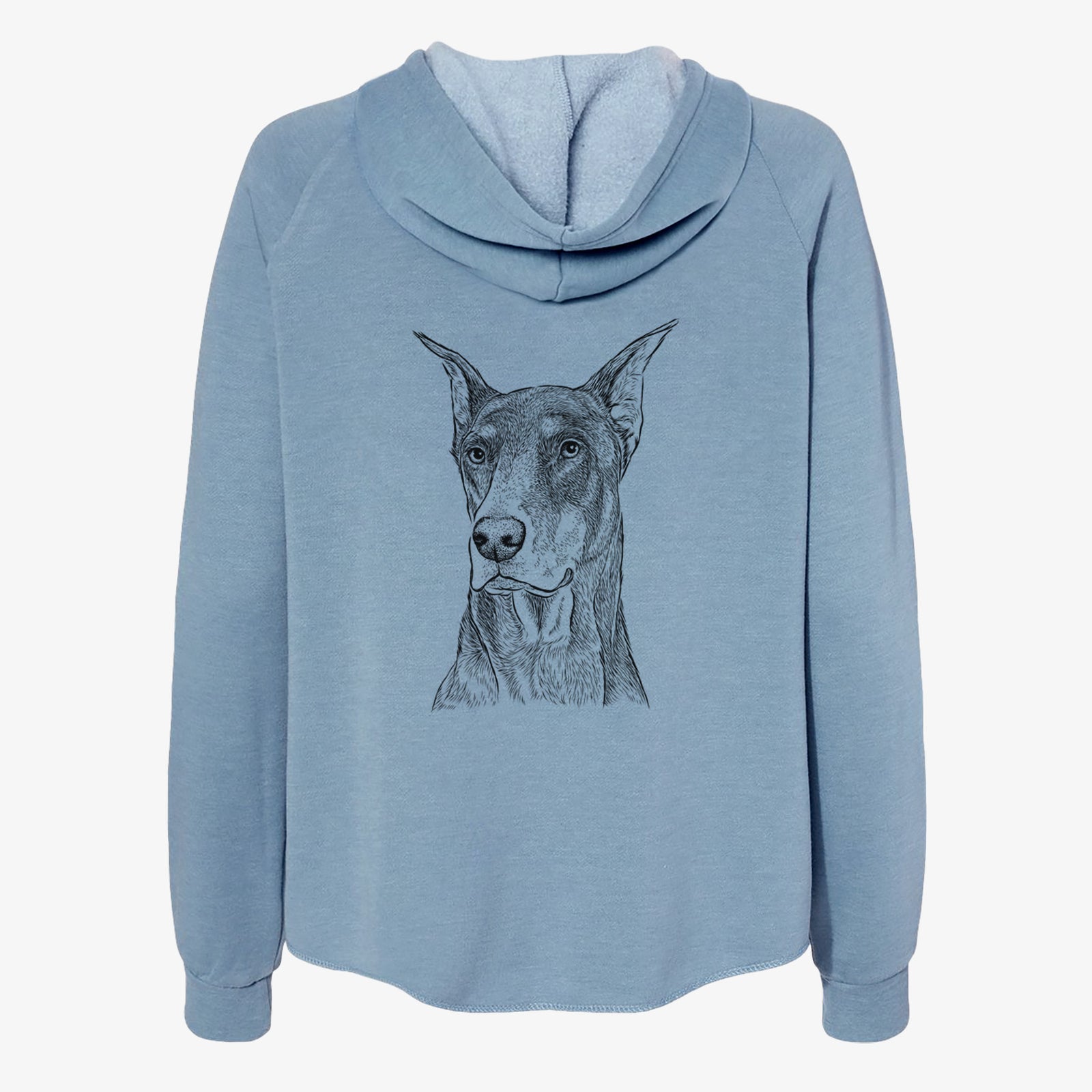 RJ the Doberman Pinscher - Women's Cali Wave Zip-Up Sweatshirt