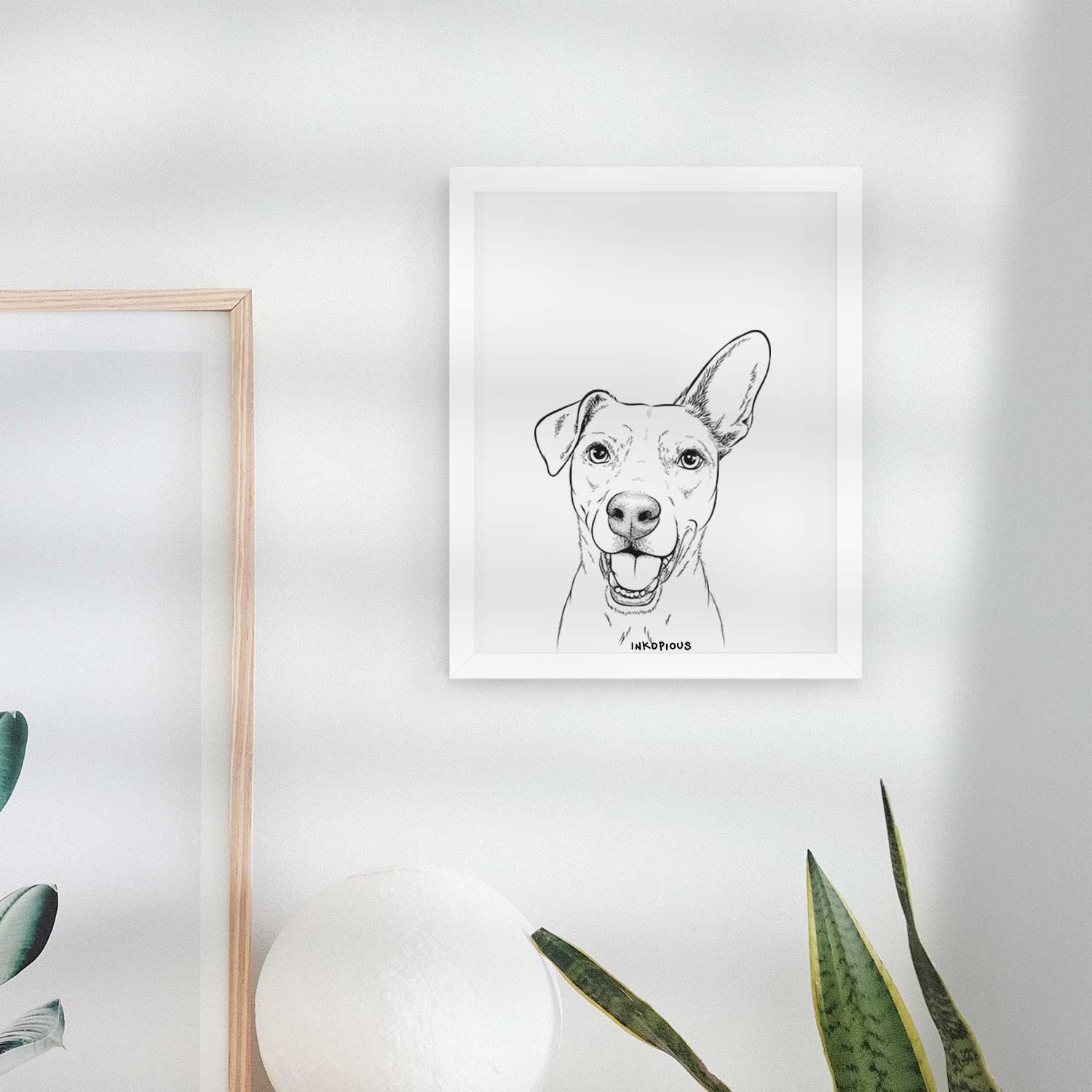 Radar the Pitbull Mix Art Print