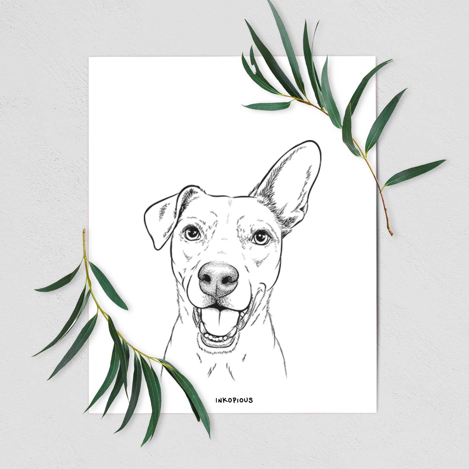 Radar the Pitbull Mix Art Print