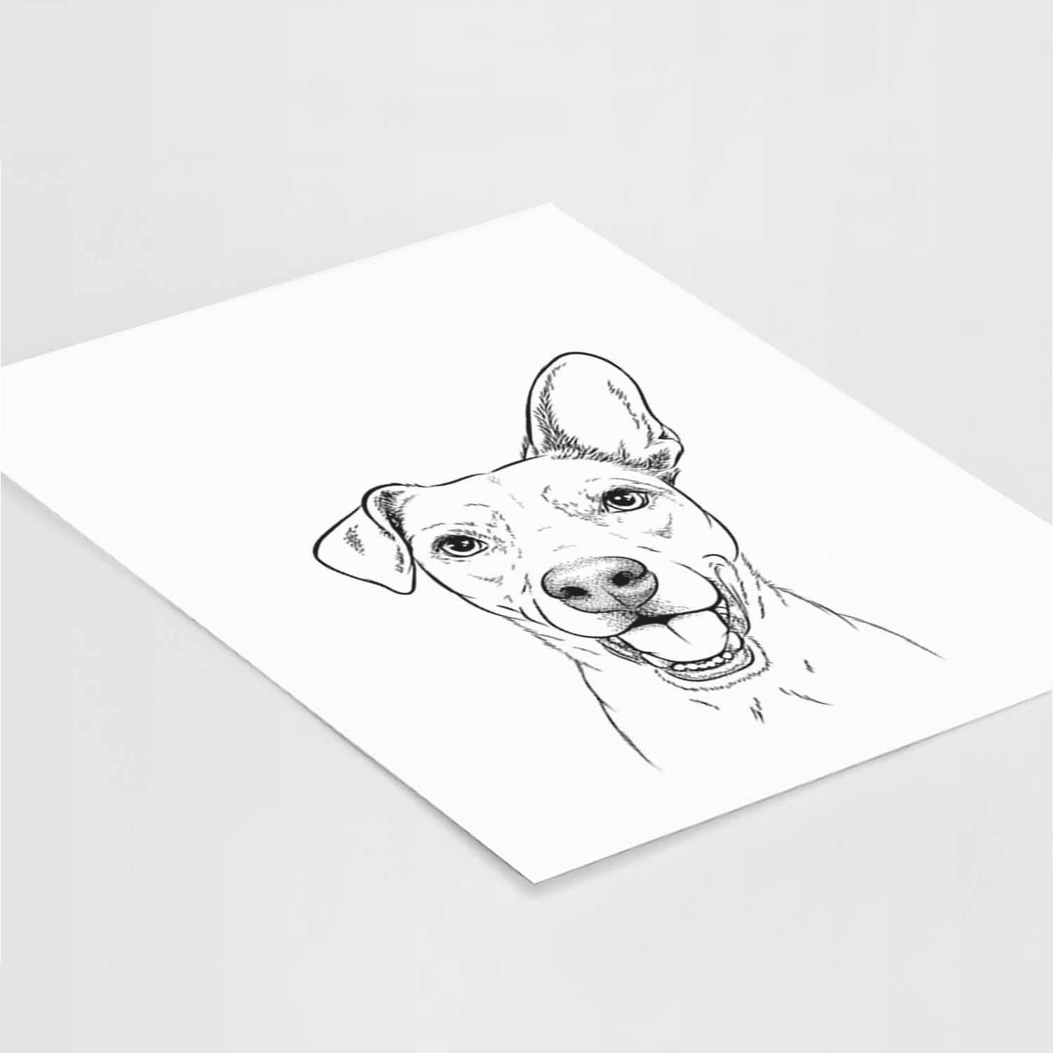 Radar the Pitbull Mix Art Print