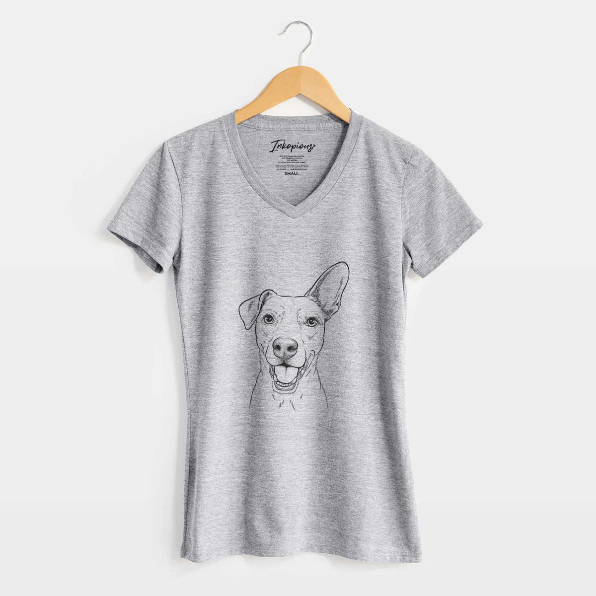 Bare Radar the Pitbull Mix - Women's V-neck Shirt