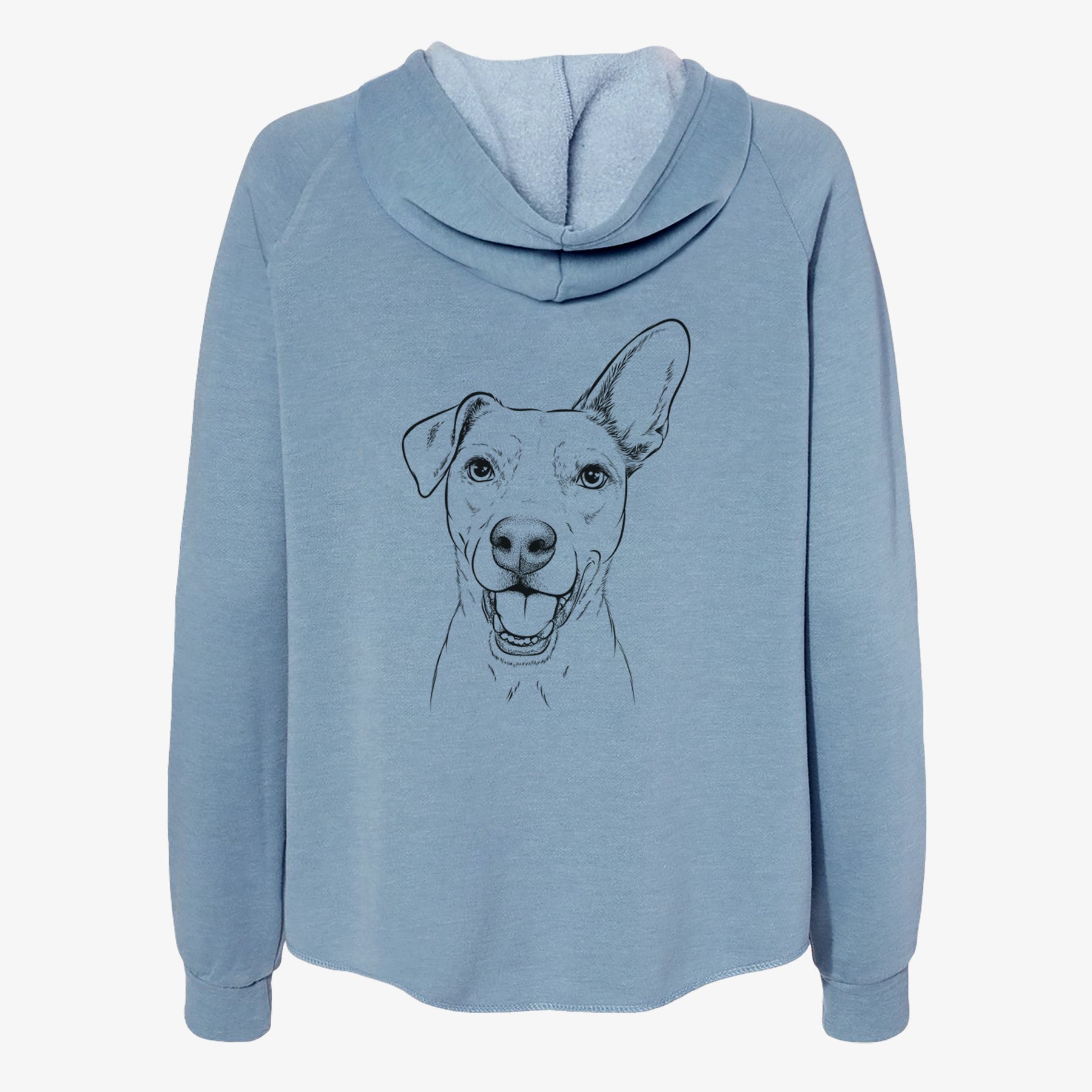 Radar the Pitbull Mix - Women's Cali Wave Zip-Up Sweatshirt