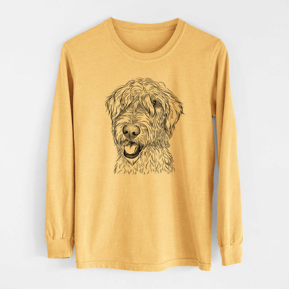 Bare Ragnar the Irish Wolfhound - Heavyweight 100% Cotton Long Sleeve