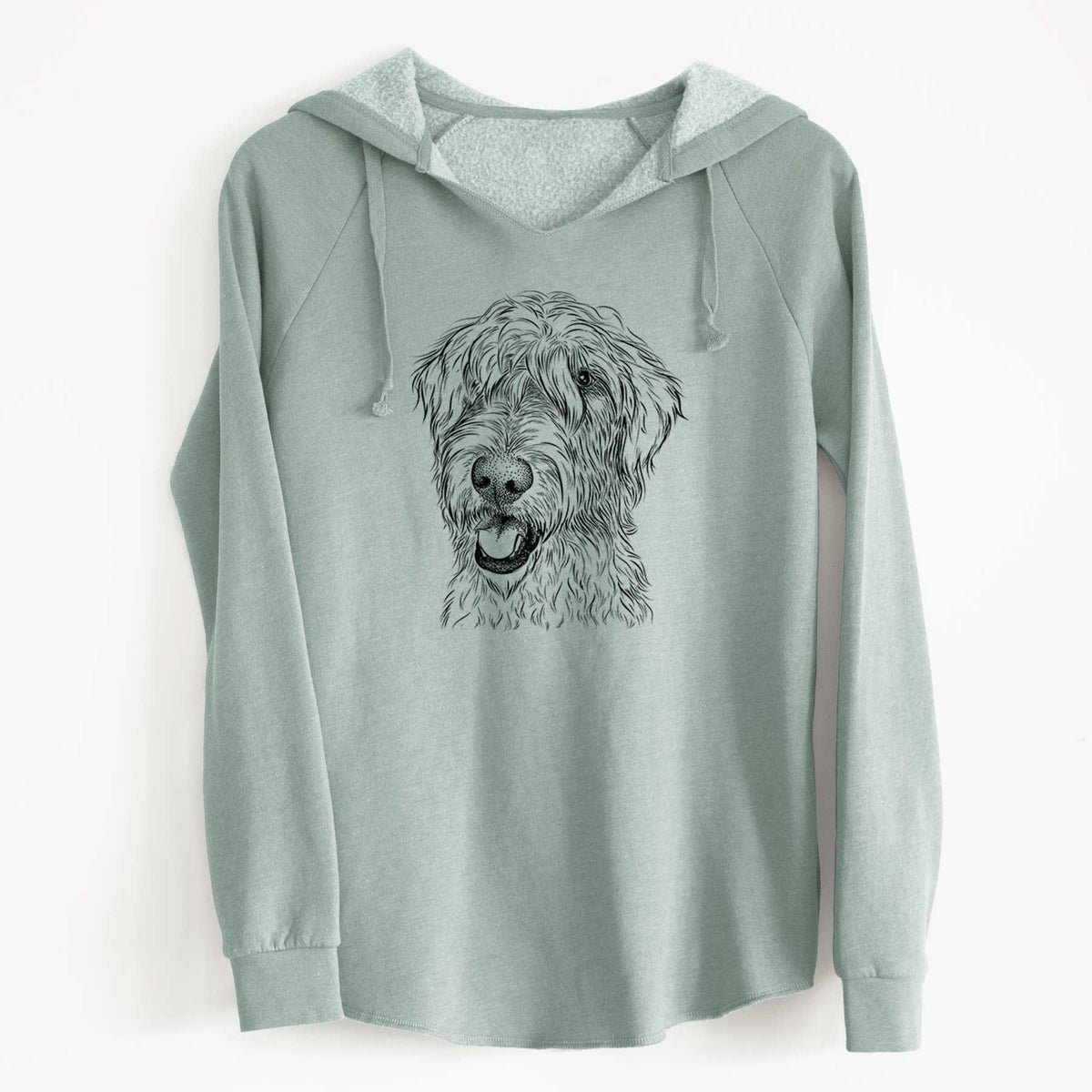 Bare Ragnar the Irish Wolfhound - Cali Wave Hooded Sweatshirt