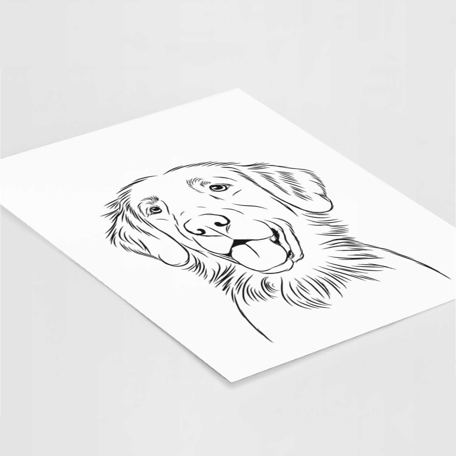 Raisin the Flat Coated Retriever Art Print