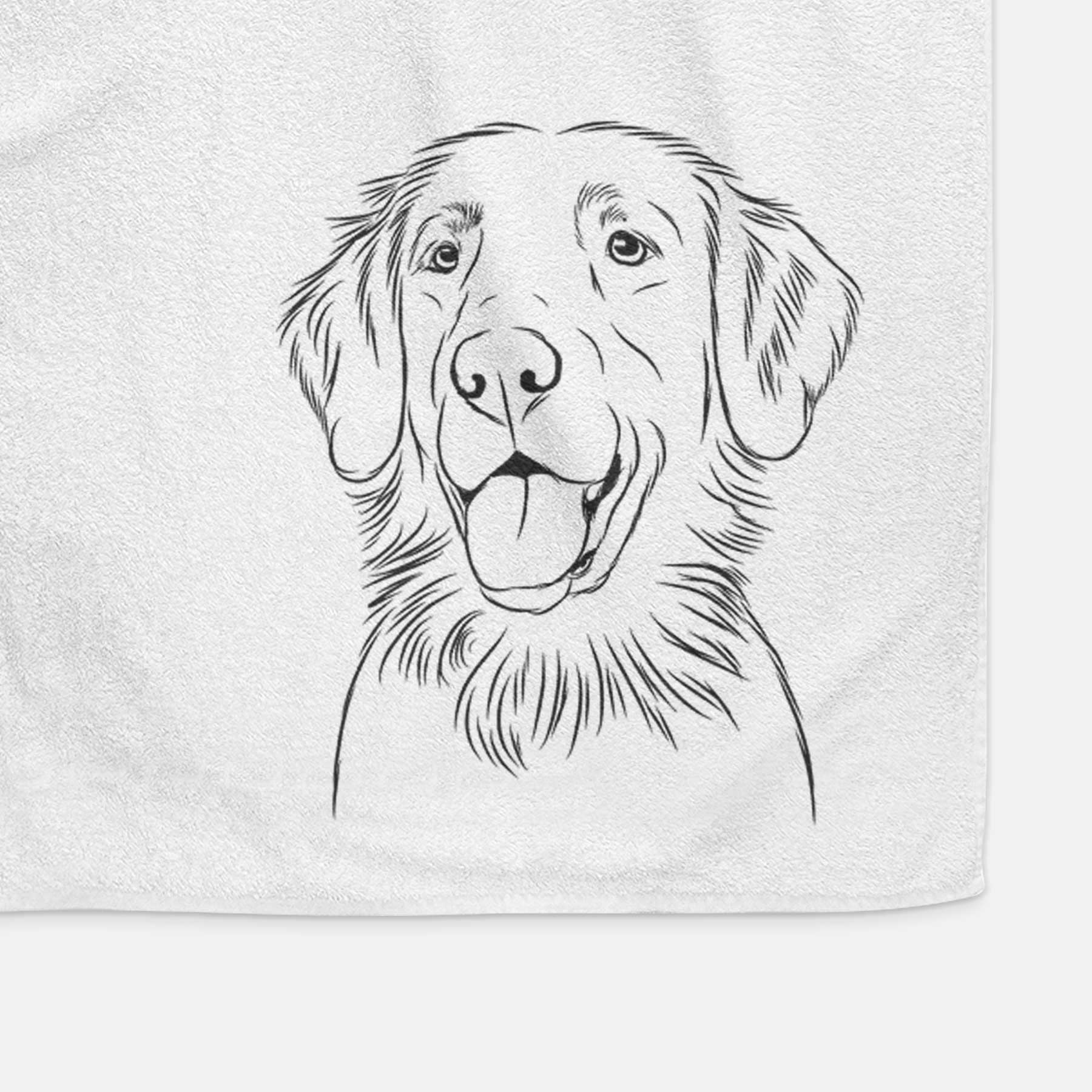 Raisin the Flat Coated Retriever Decorative Hand Towel