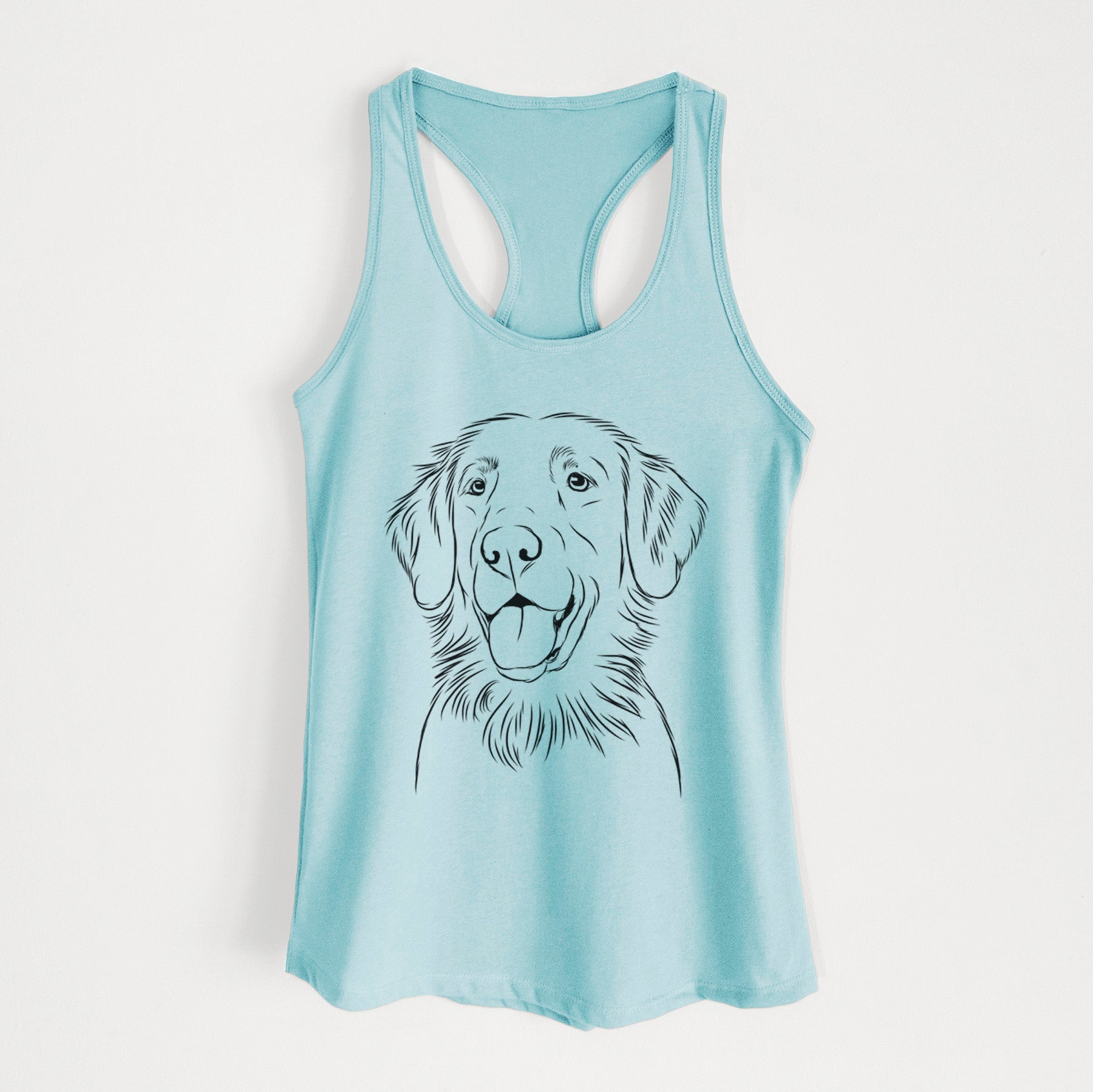 Raisin the Flat Coated Retriever - Women's Racerback Tanktop