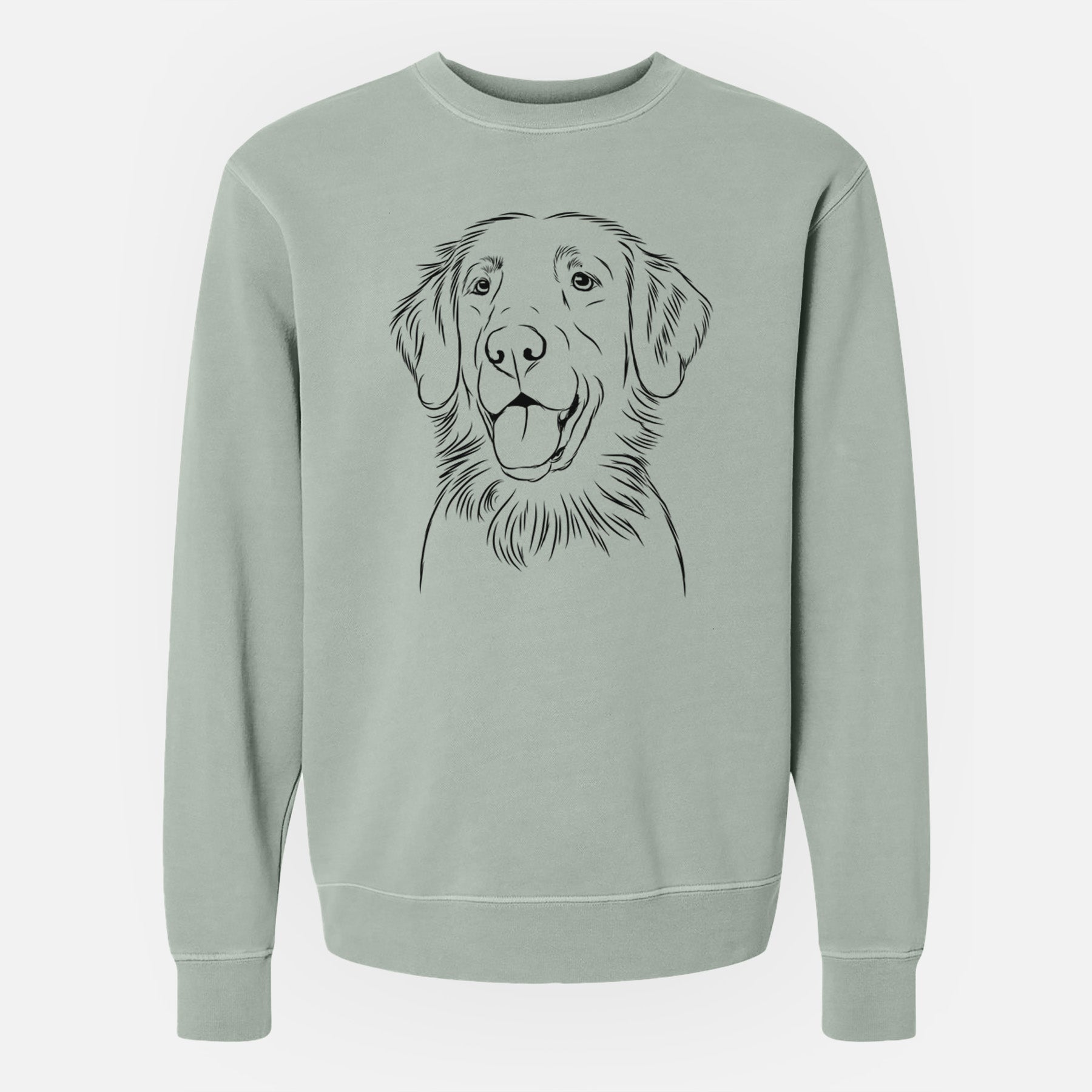 Bare Raisin the Flat Coated Retriever - Unisex Pigment Dyed Crew Sweatshirt