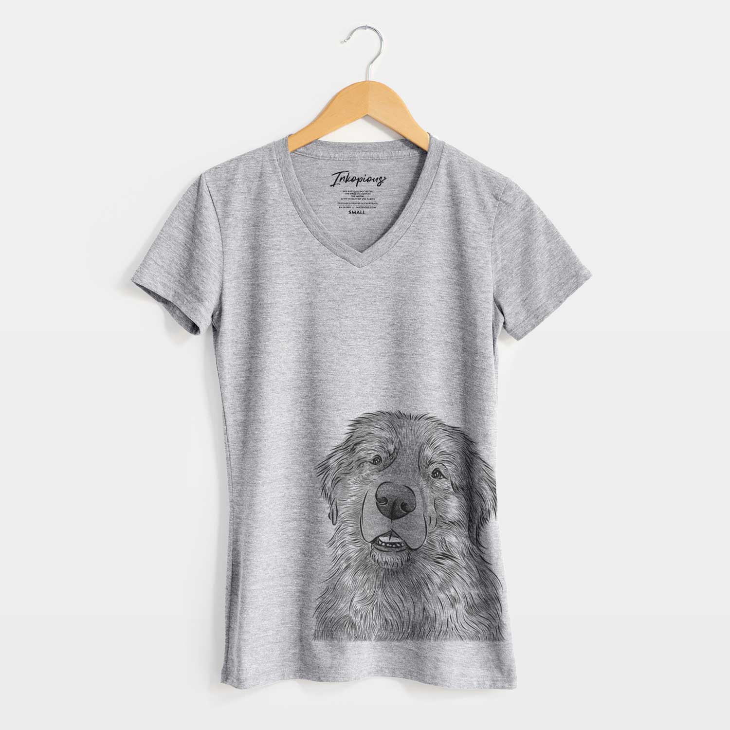 Bare Ralph the Leonberger - Women's V-neck Shirt
