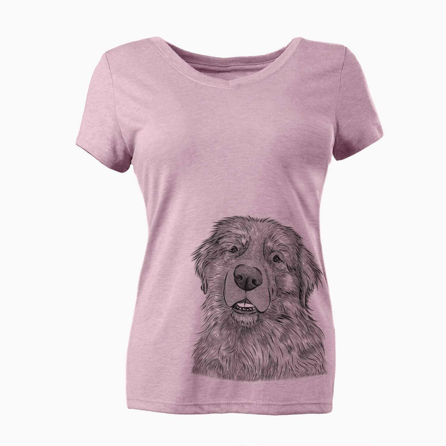 Bare Ralph the Leonberger - Women's V-neck Shirt