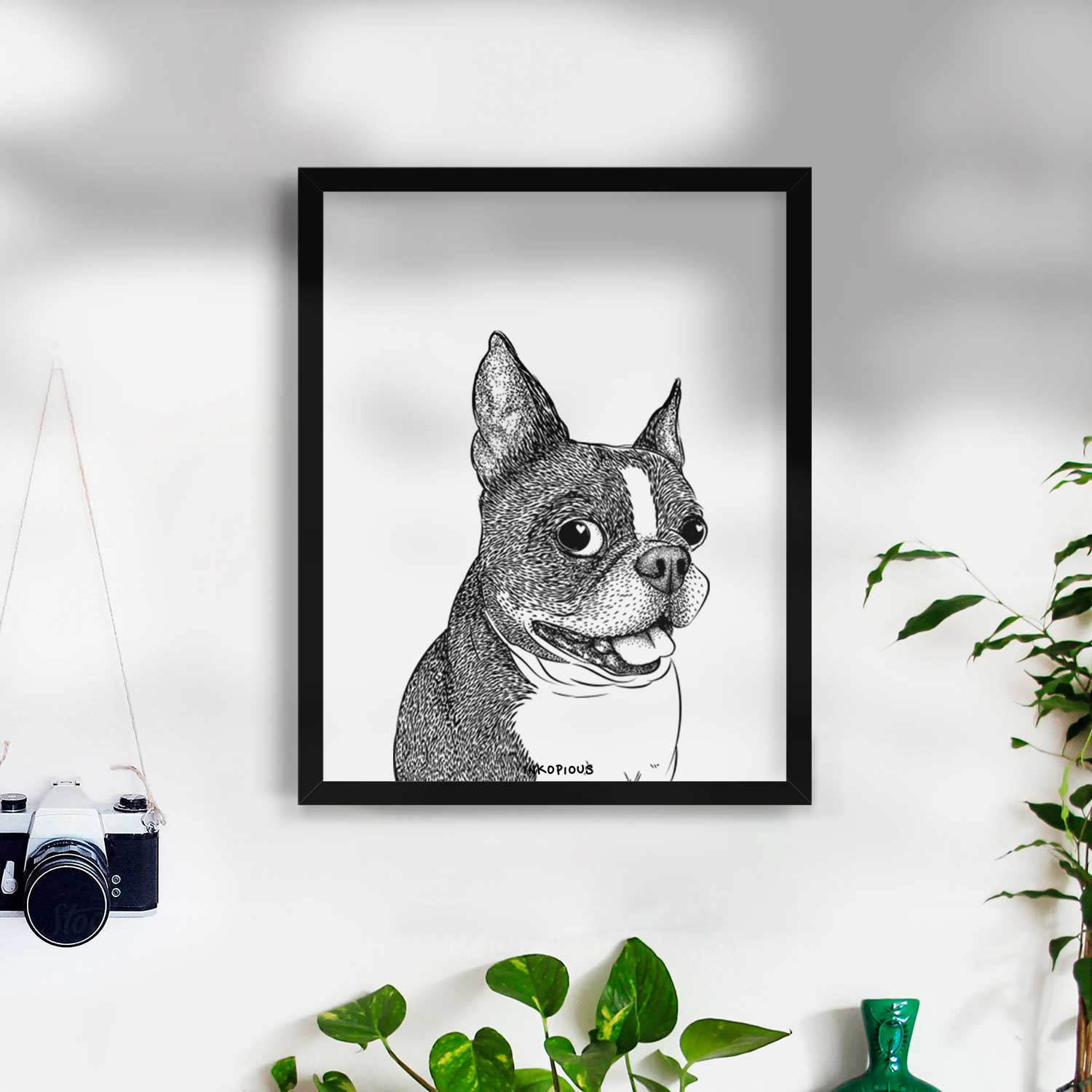 Ralphie the Boston Terrier Art Print