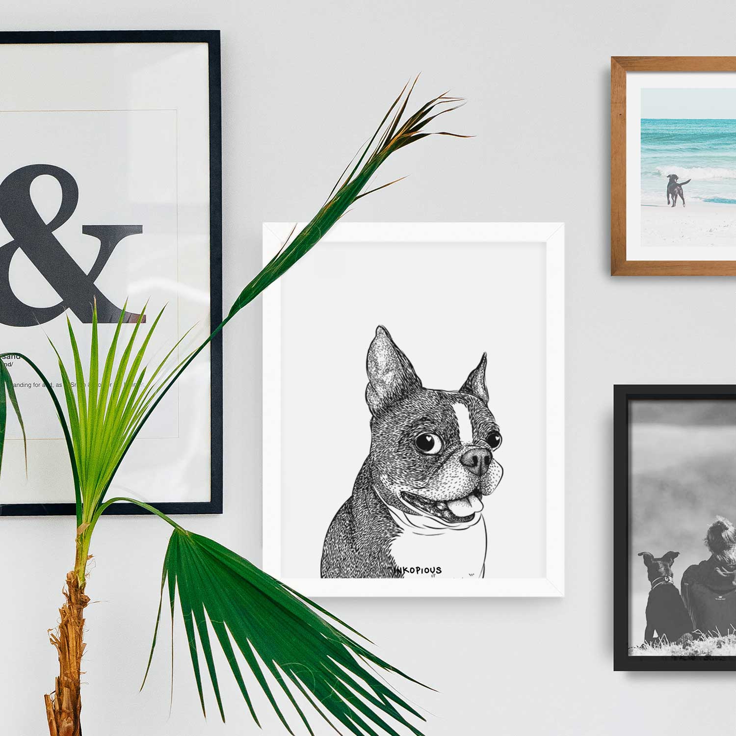 Ralphie the Boston Terrier Art Print