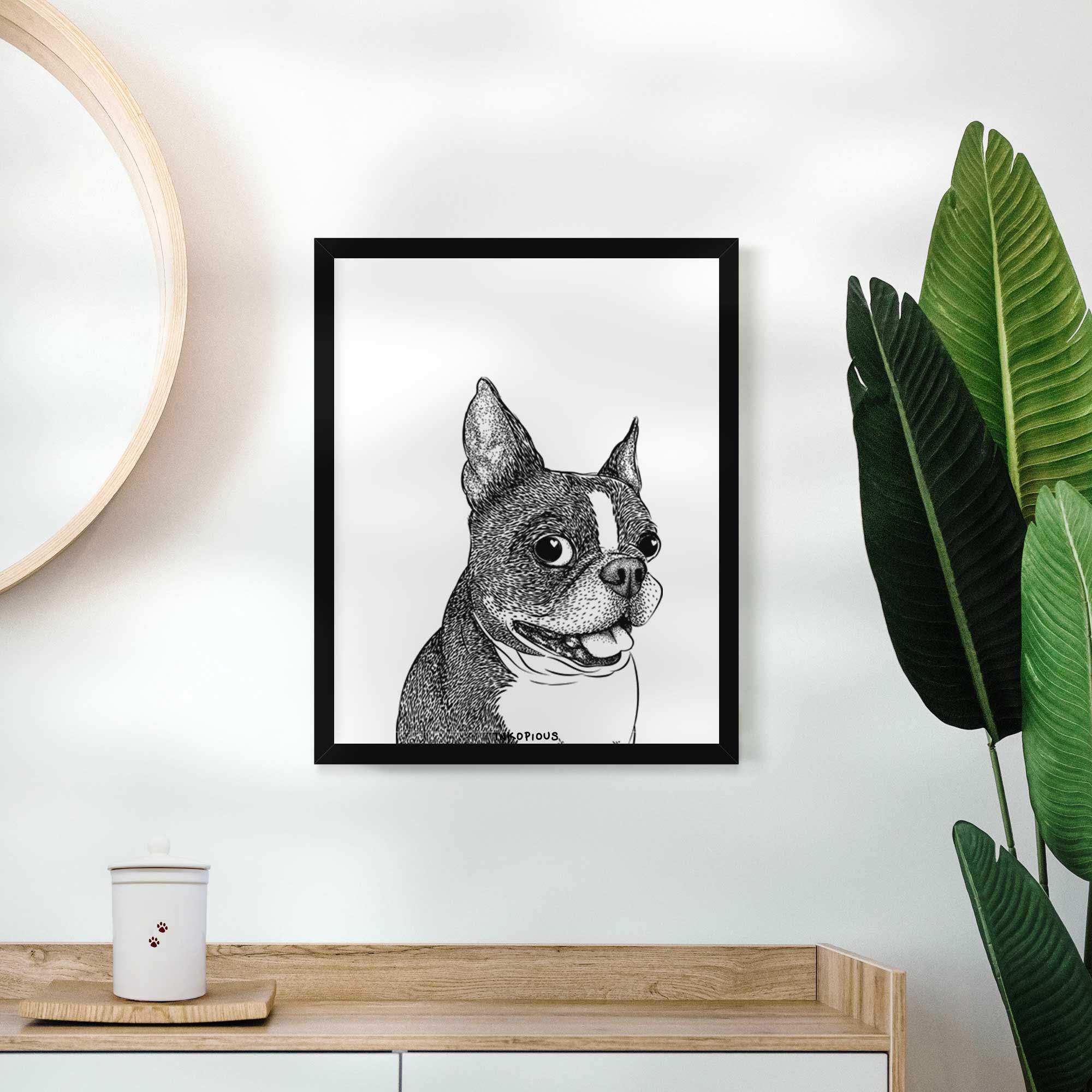 Ralphie the Boston Terrier Art Print