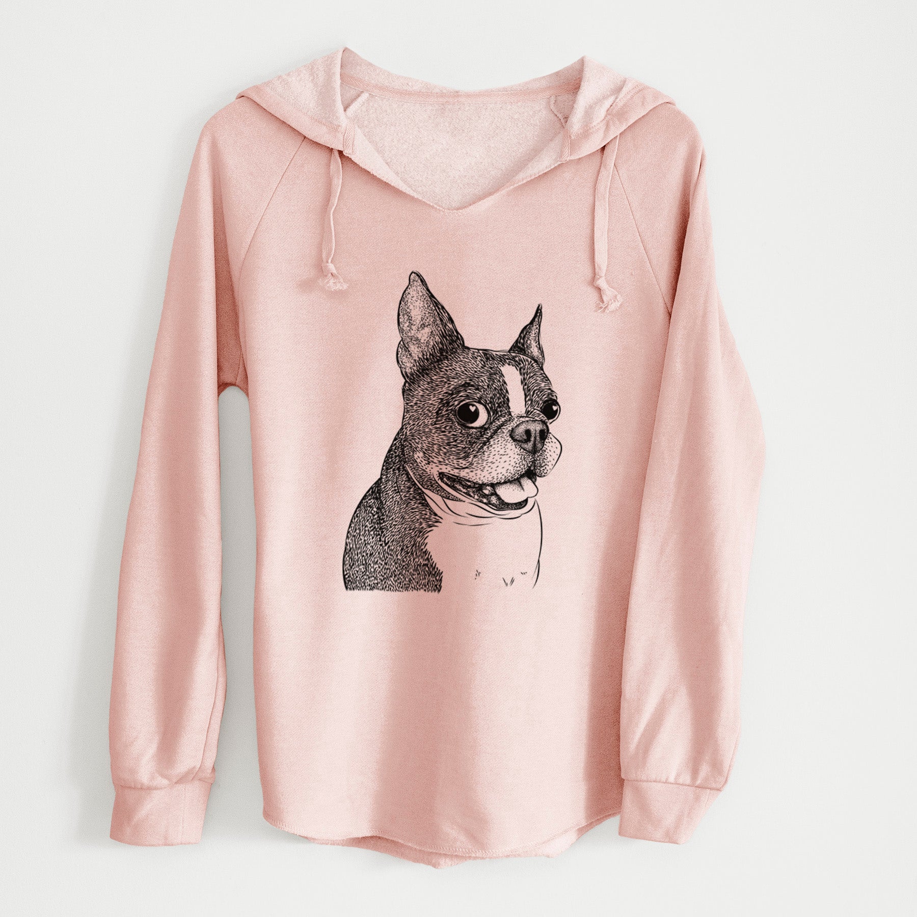 Bare Ralphie the Boston Terrier - Cali Wave Hooded Sweatshirt