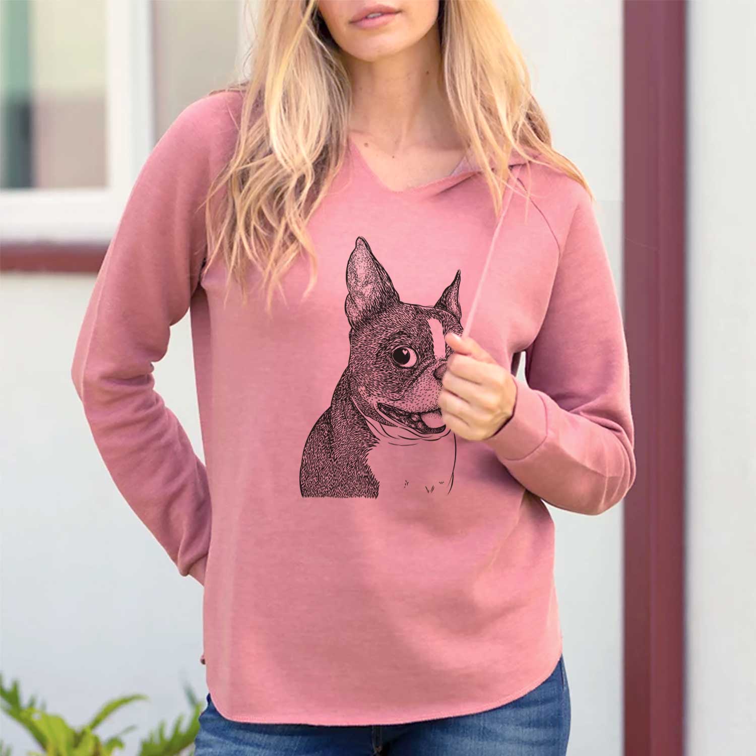 Ralphie the Boston Terrier - Cali Wave Hooded Sweatshirt