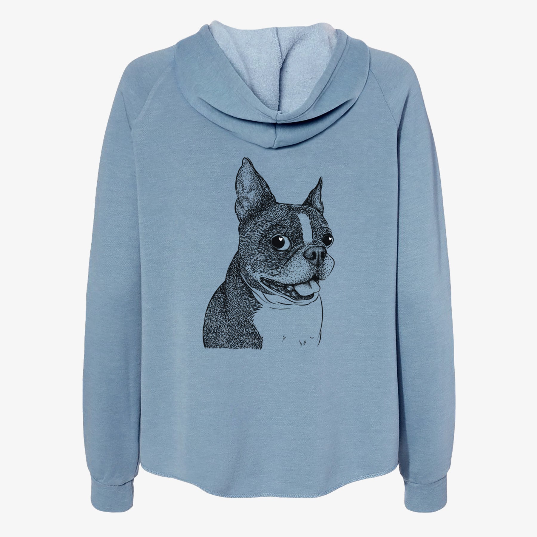 Ralphie the Boston Terrier - Women's Cali Wave Zip-Up Sweatshirt