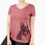 Bare Ralphie the Boston Terrier - Women's V-neck Shirt