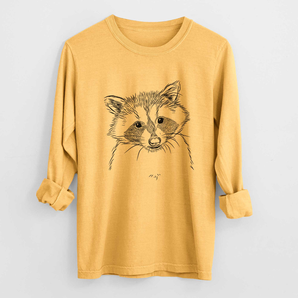 Bare Randy the Raccoon - Heavyweight 100% Cotton Long Sleeve