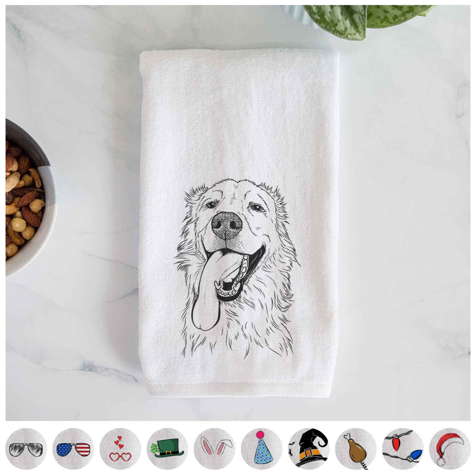 Ranger the Mixed Breed Decorative Hand Towel