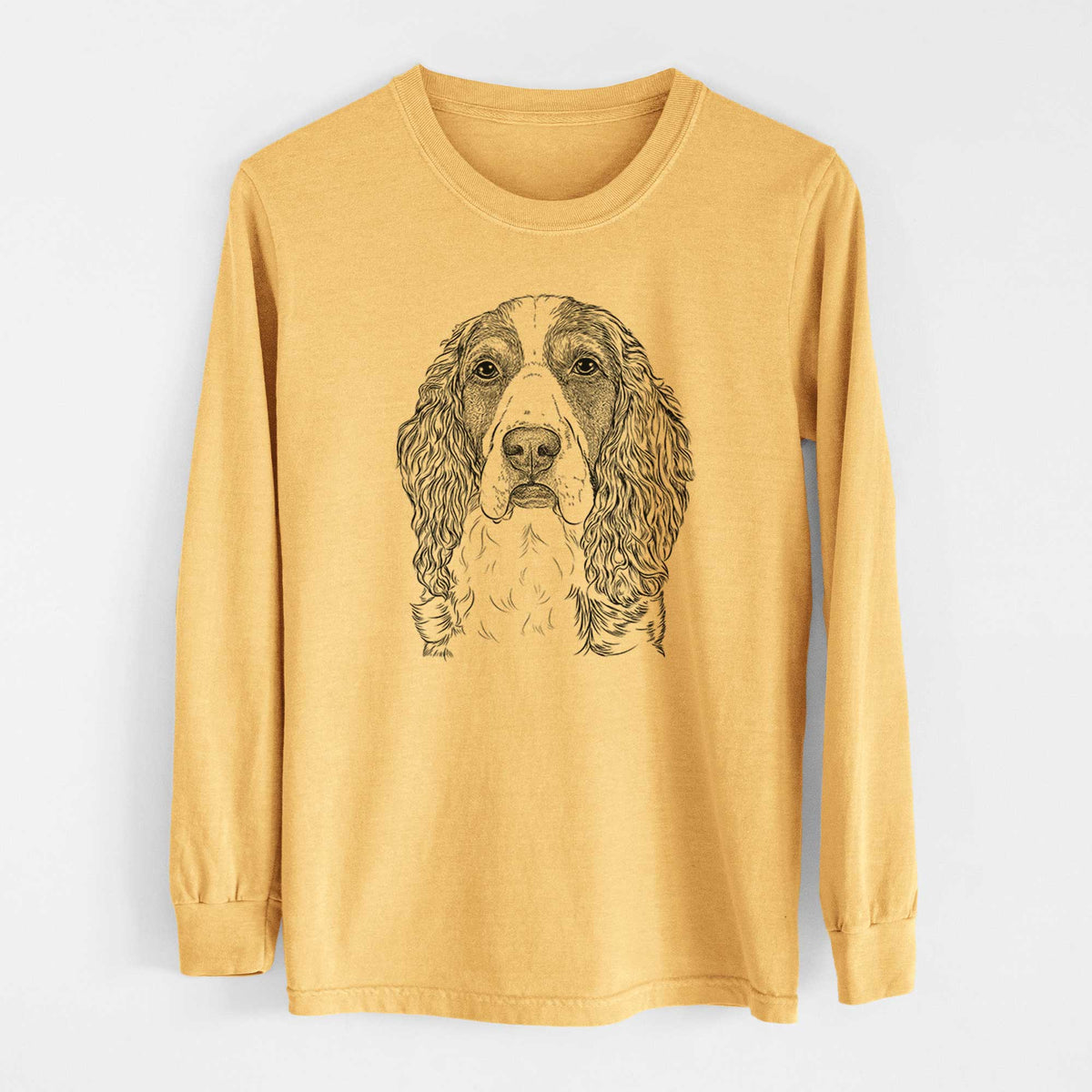 Bare Red the English Springer Spaniel - Heavyweight 100% Cotton Long Sleeve