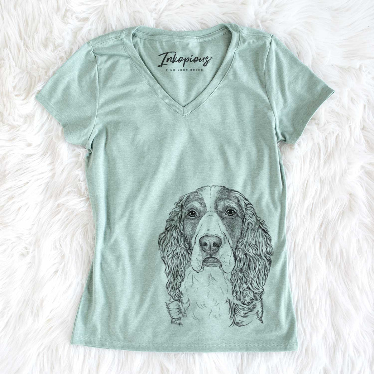 Red the English Springer Spaniel - Women's V-neck Shirt