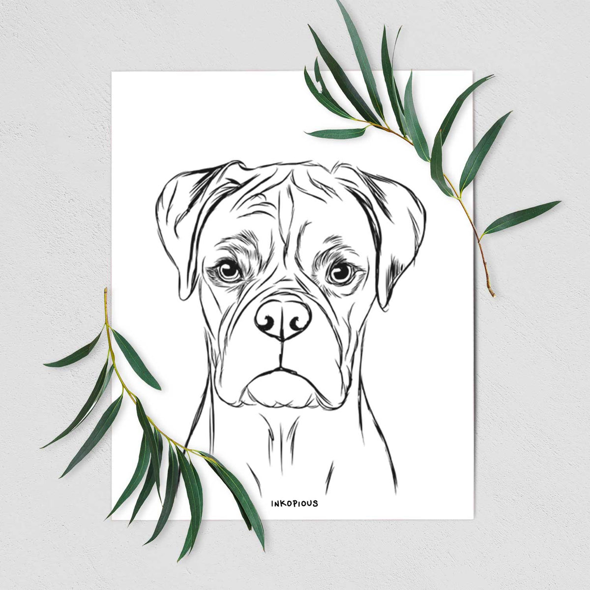 Reese the Boxer Art Print