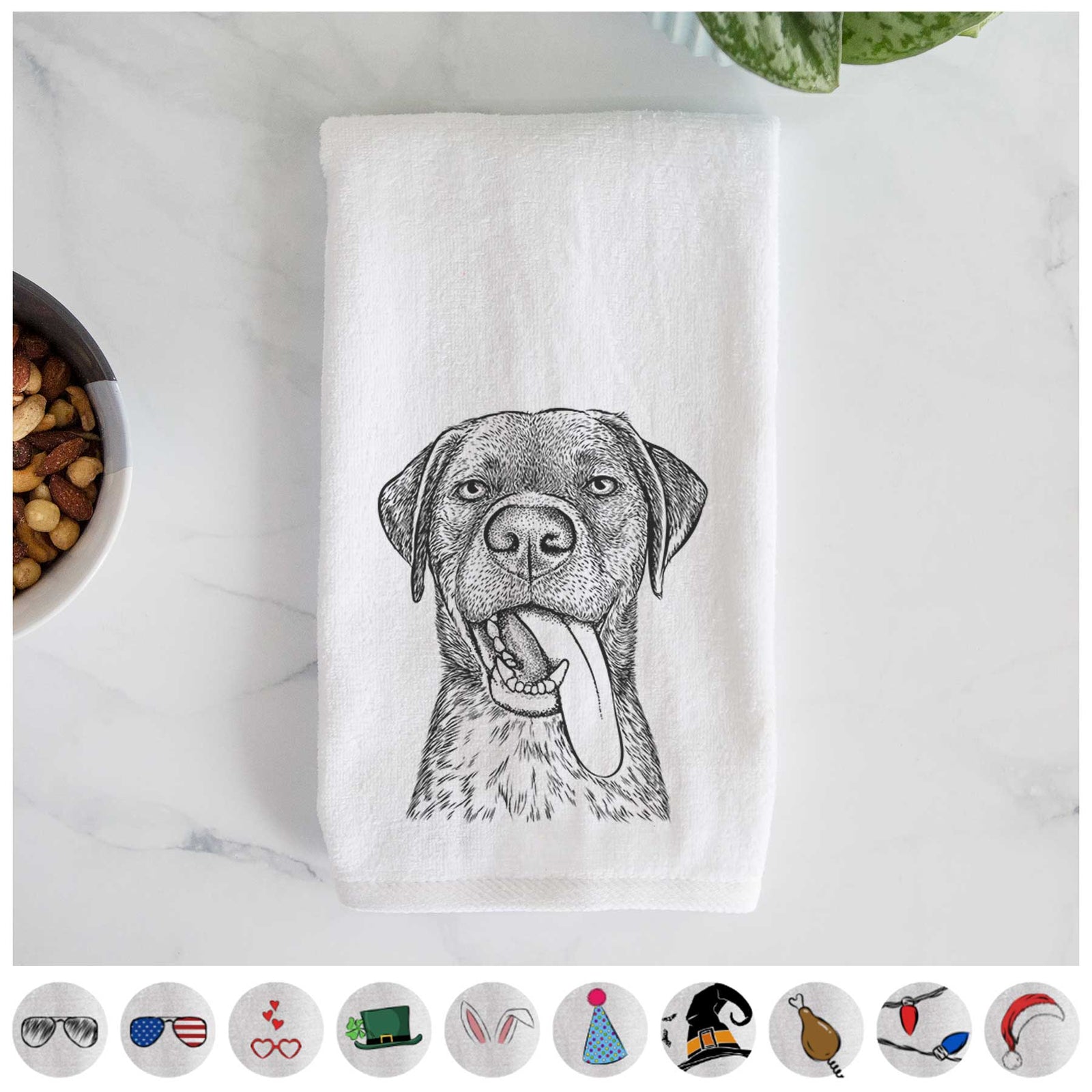 Reese the Mixed Breed Decorative Hand Towel