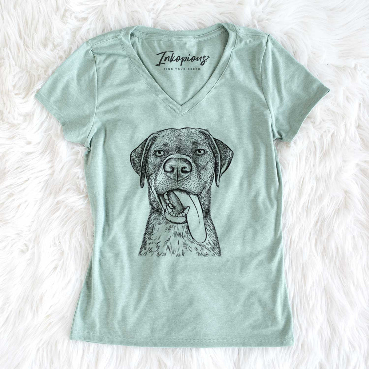 Bare Reese the Mixed Breed - Women&#39;s V-neck Shirt