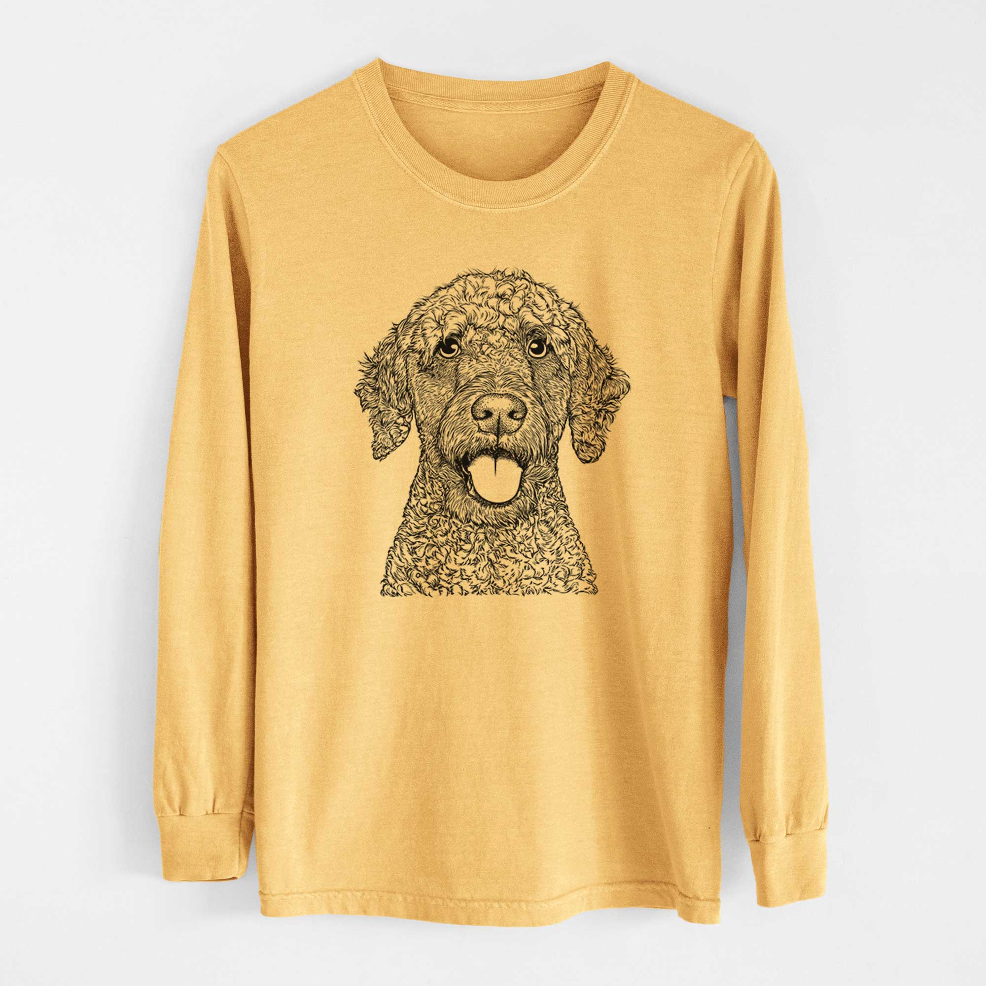 Bare Reina the Spanish Water Dog - Heavyweight 100% Cotton Long Sleeve