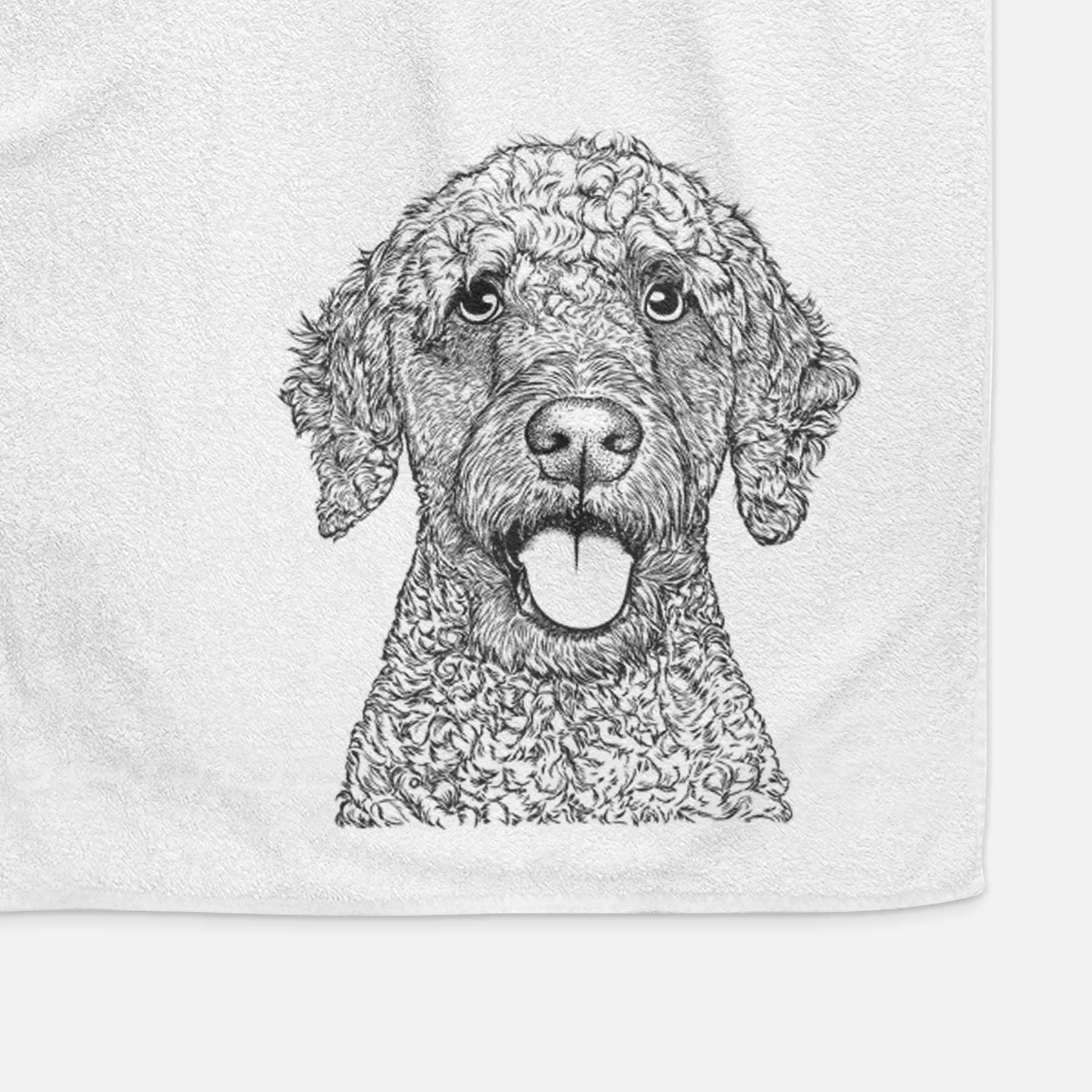 Reina the Spanish Water Dog Decorative Hand Towel