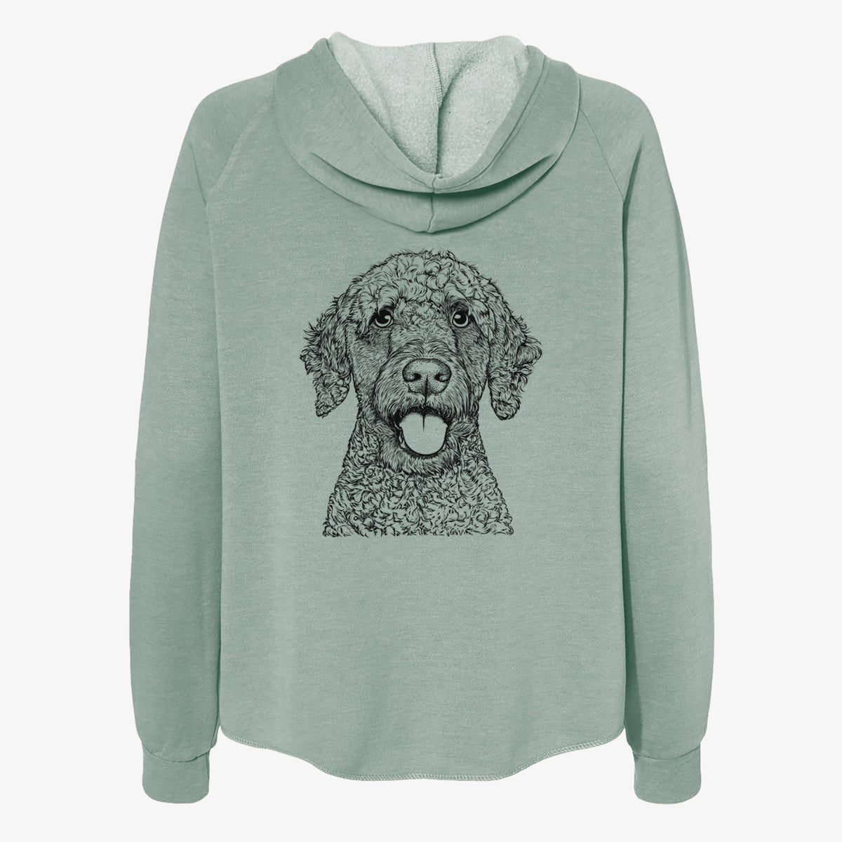Reina the Spanish Water Dog - Women's Cali Wave Zip-Up Sweatshirt
