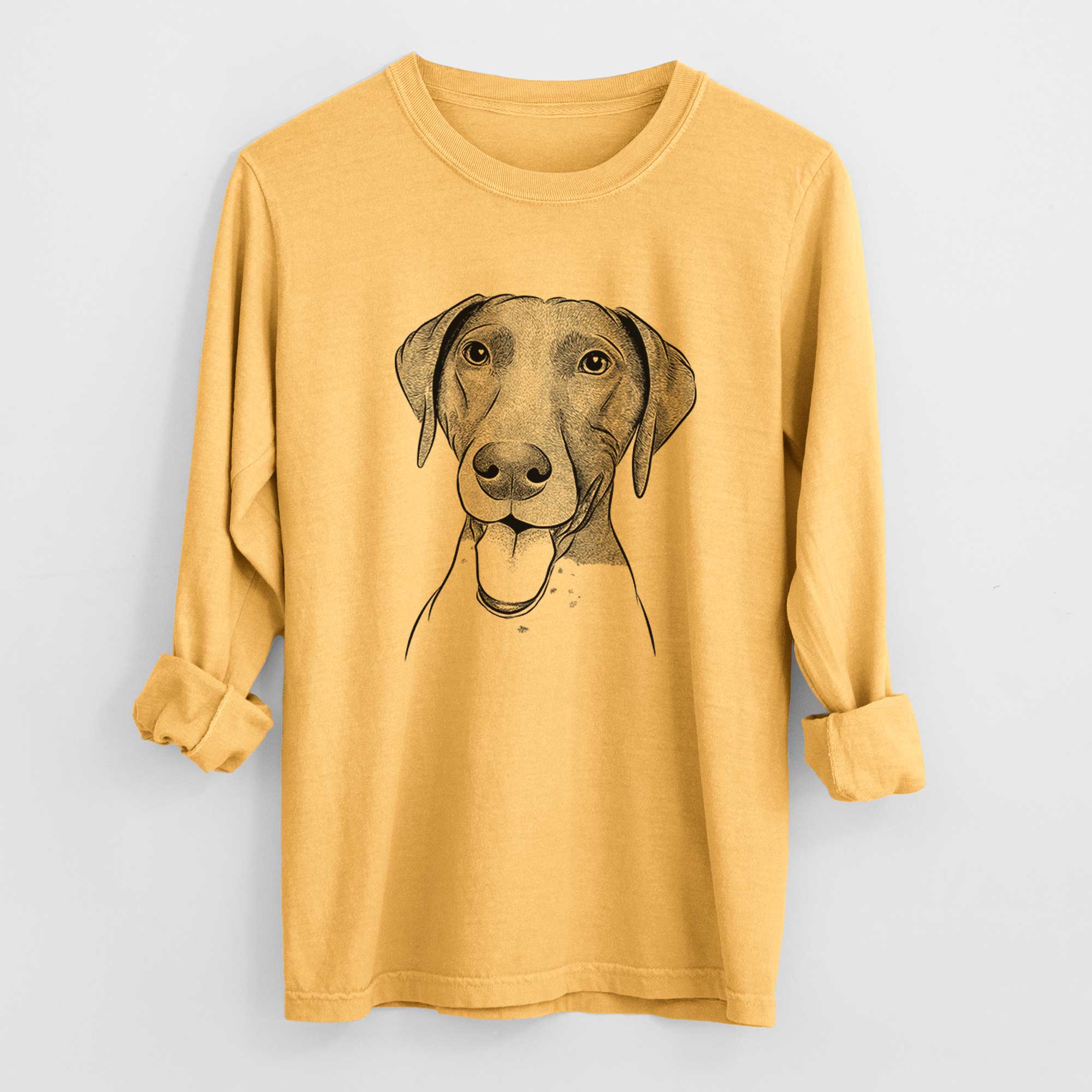 Bare Remi the German Shorthaired Pointer - Heavyweight 100% Cotton Long Sleeve