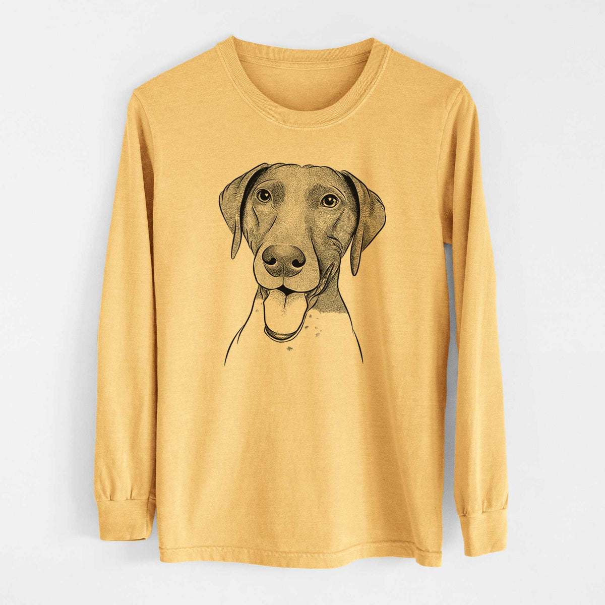 Bare Remi the German Shorthaired Pointer - Heavyweight 100% Cotton Long Sleeve