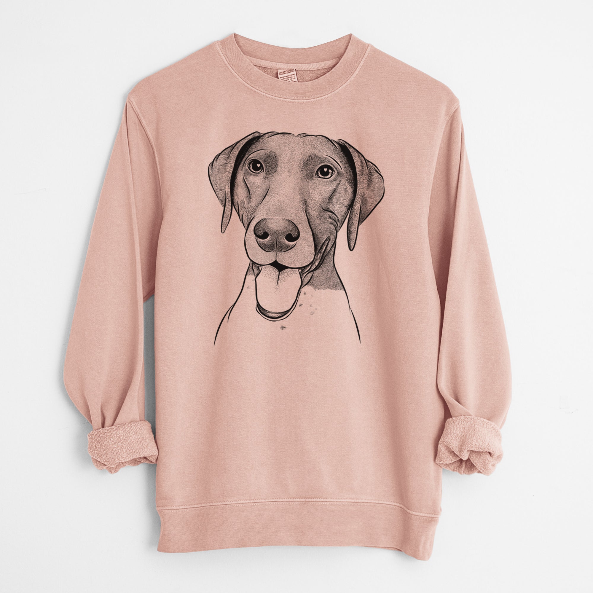 Bare Remi the German Shorthaired Pointer - Unisex Pigment Dyed Crew Sweatshirt